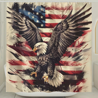 Thumbnail for Patriotic Eagle American Flag Shower Curtain