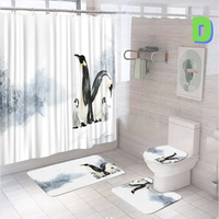 Thumbnail for winter Penguin Shower Curtain Set