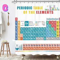 Thumbnail for Periodic Table of the Elements  Shower Curtain blue and yellow
