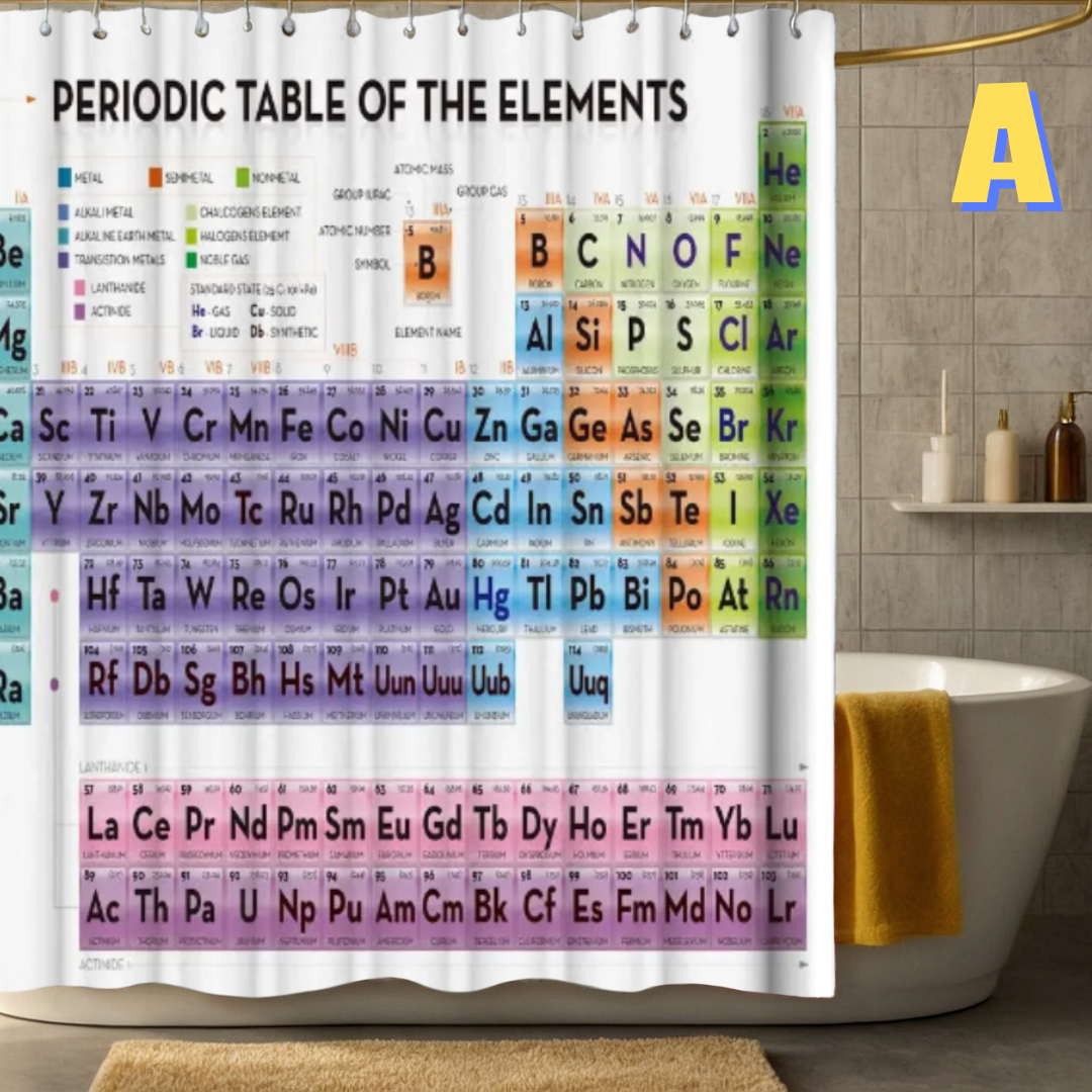 Periodic Table of the Elements Shower Curtain