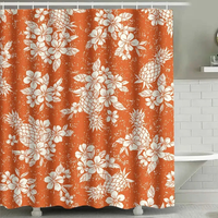 Thumbnail for Pineapple Hibiscus Orange Shower Curtain