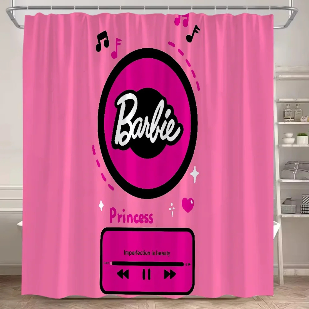 Pink Barbie Shower Curtain