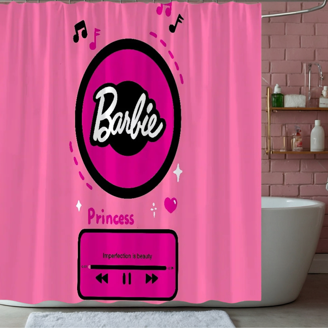 Pink Barbie Shower Curtain