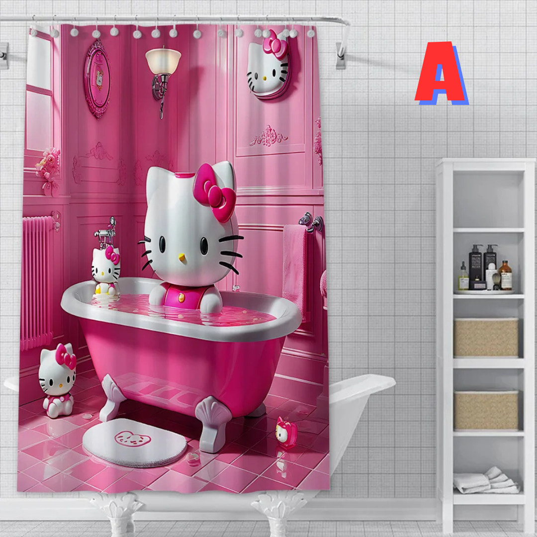 Pink Hello Kitty Shower Curtain