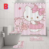 Thumbnail for LIGHT Pink Hello Kitty Shower Curtain Set