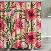 Thumbnail for Pink Hibiscus Shower Curtain