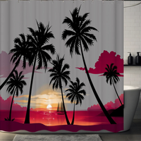 Thumbnail for Pop Art  Palm Tree Shower Curtain