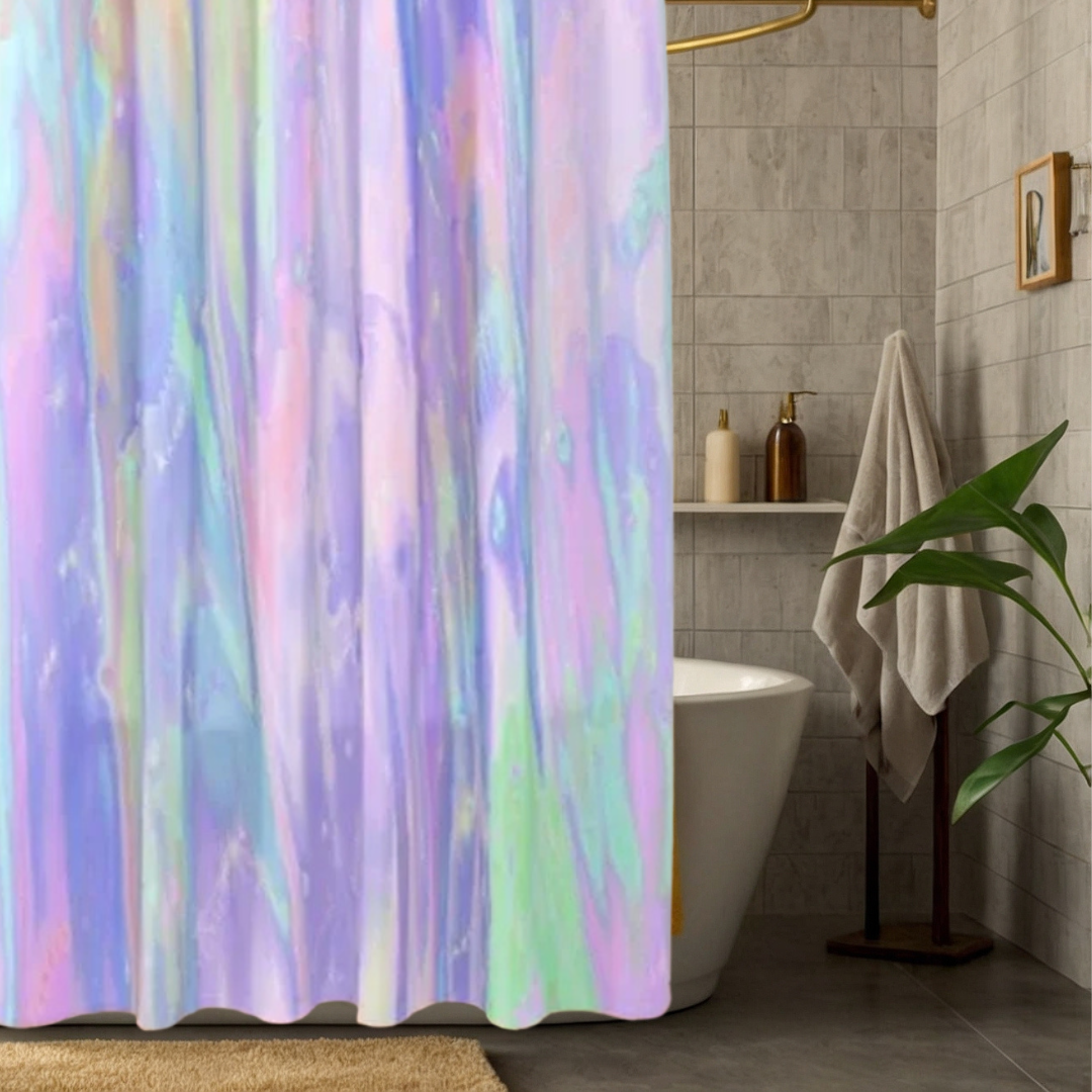 PrismHaven Iridescent Shower Curtain