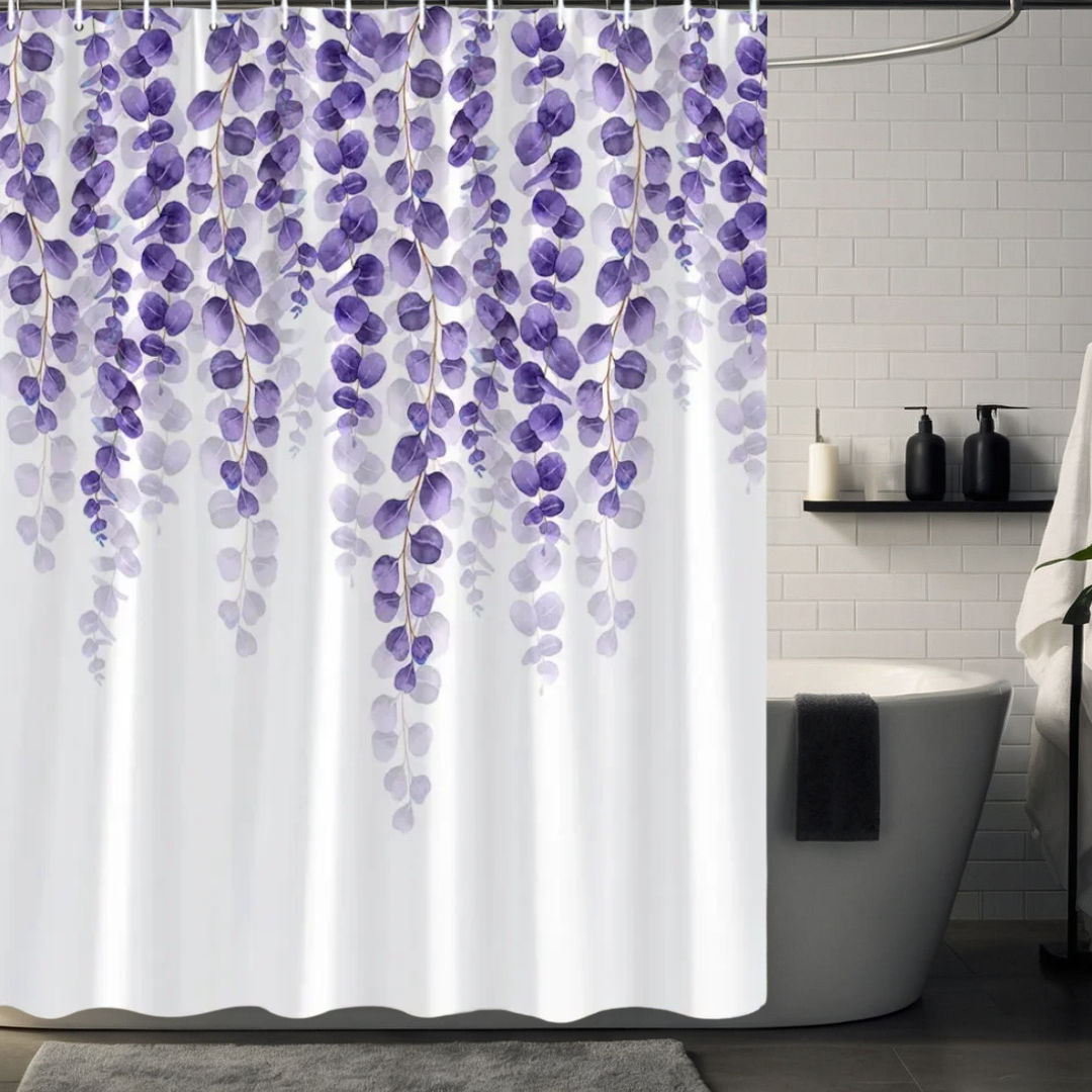 Purple Eucalyptus Shower Curtain