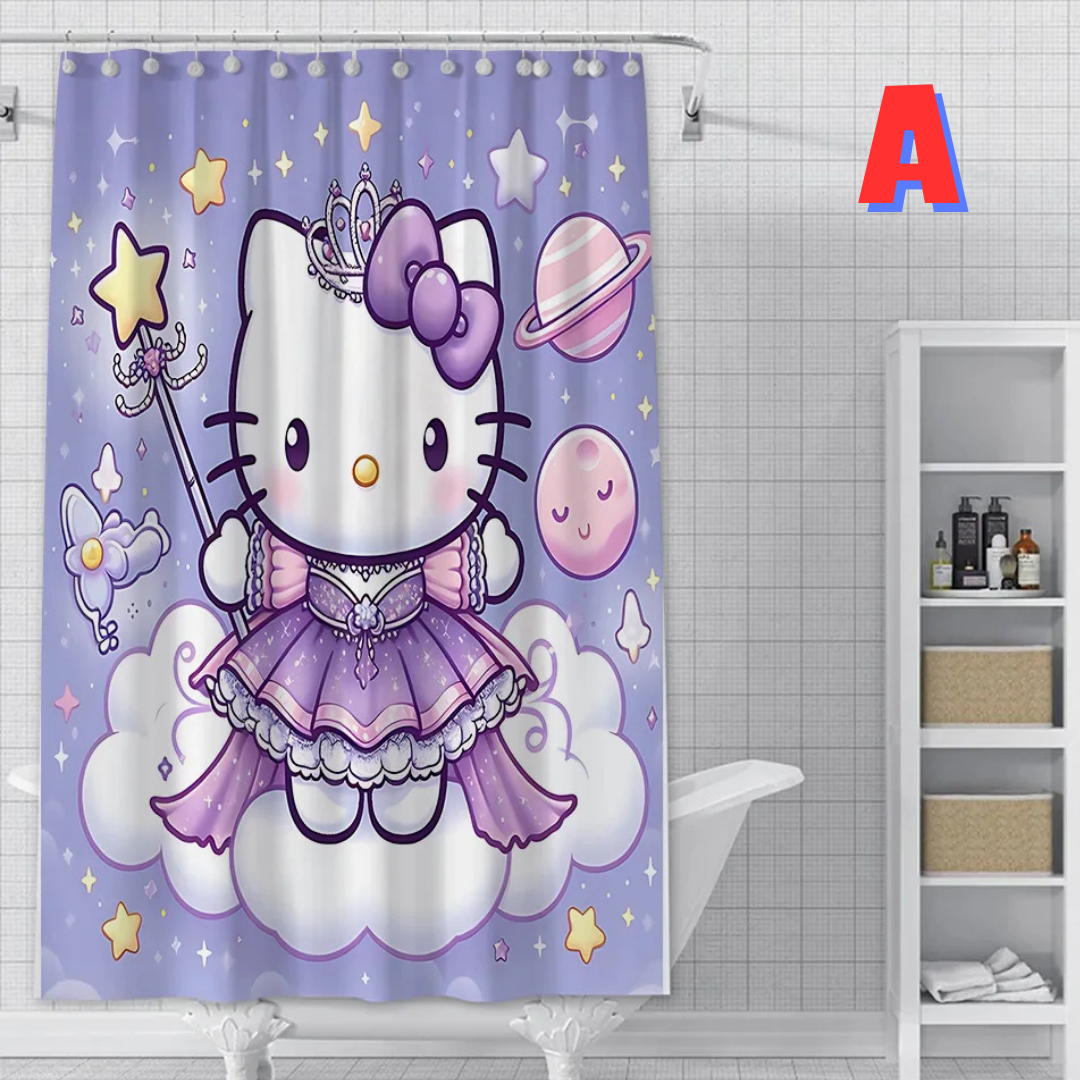 Purple Hello Kitty Shower Curtain