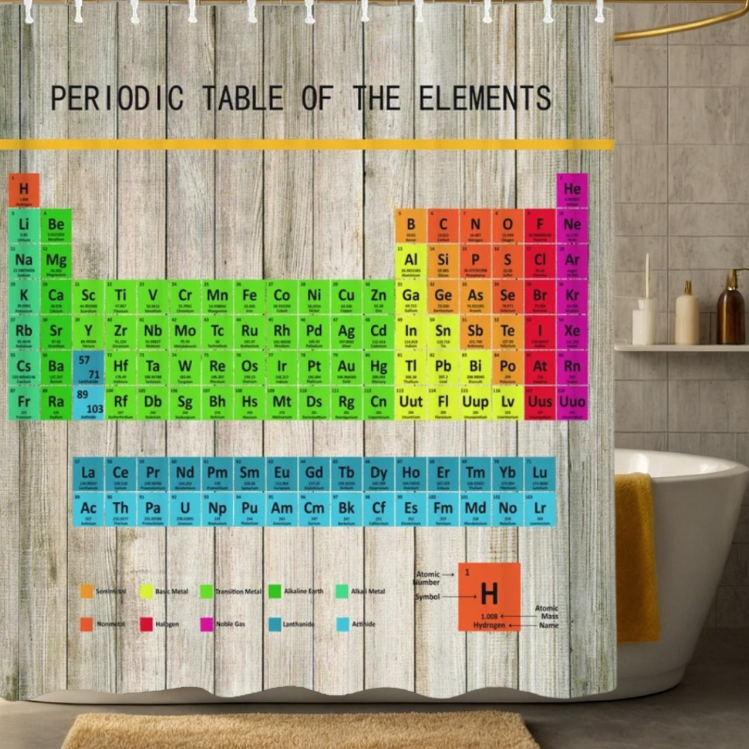 Pythagoras Periodic Table Shower Curtain