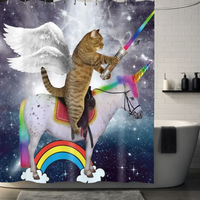Thumbnail for Rainbow Cat Shower Curtain
