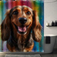 Thumbnail for Rainbow Dog Shower Curtain