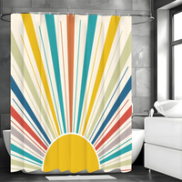 Thumbnail for Rainbow Sun Shower Curtain