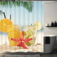 Thumbnail for Red Starfish Shower Curtain