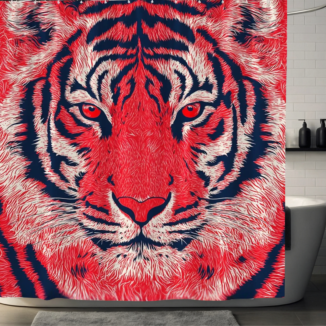 Red Tiger Shower Curtain