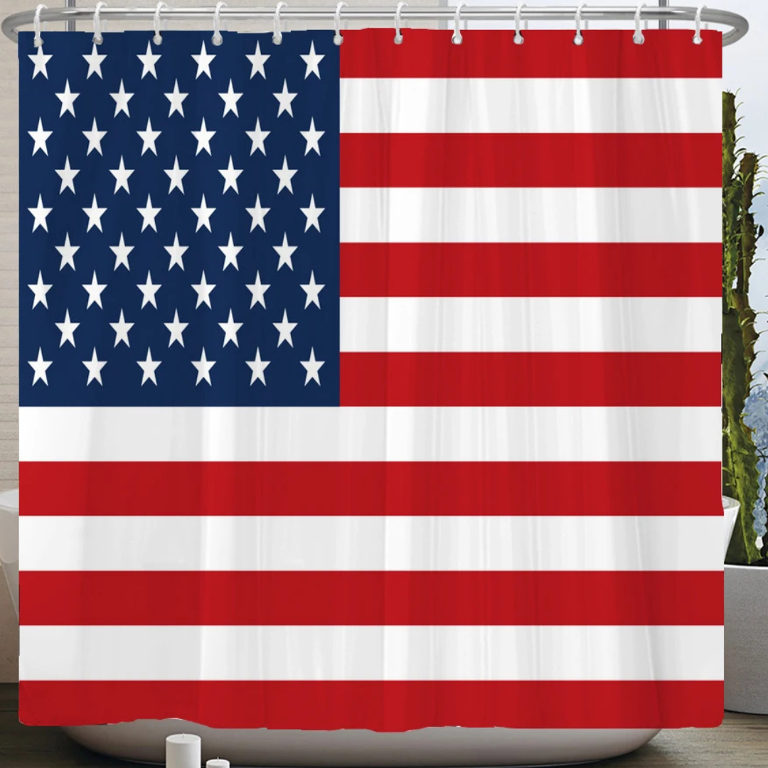 Reese USA Flag Shower Curtain