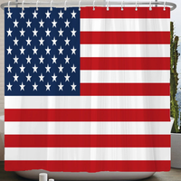 Thumbnail for Reese USA Flag Shower Curtain