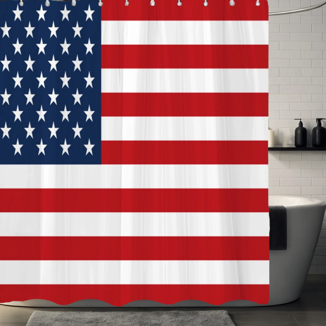 Reese USA Flag Shower Curtain
