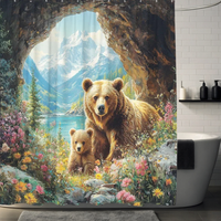 Thumbnail for River Nest Bear Shower Curtain