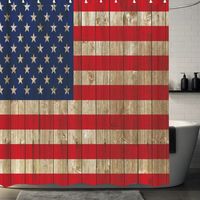 Thumbnail for Rowan Vintage American Flag Shower Curtain