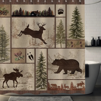 Thumbnail for Rustic Pines Bear Shower Curtain