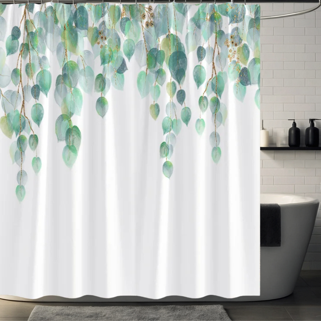 Sage Green Eucalyptus Shower Curtain