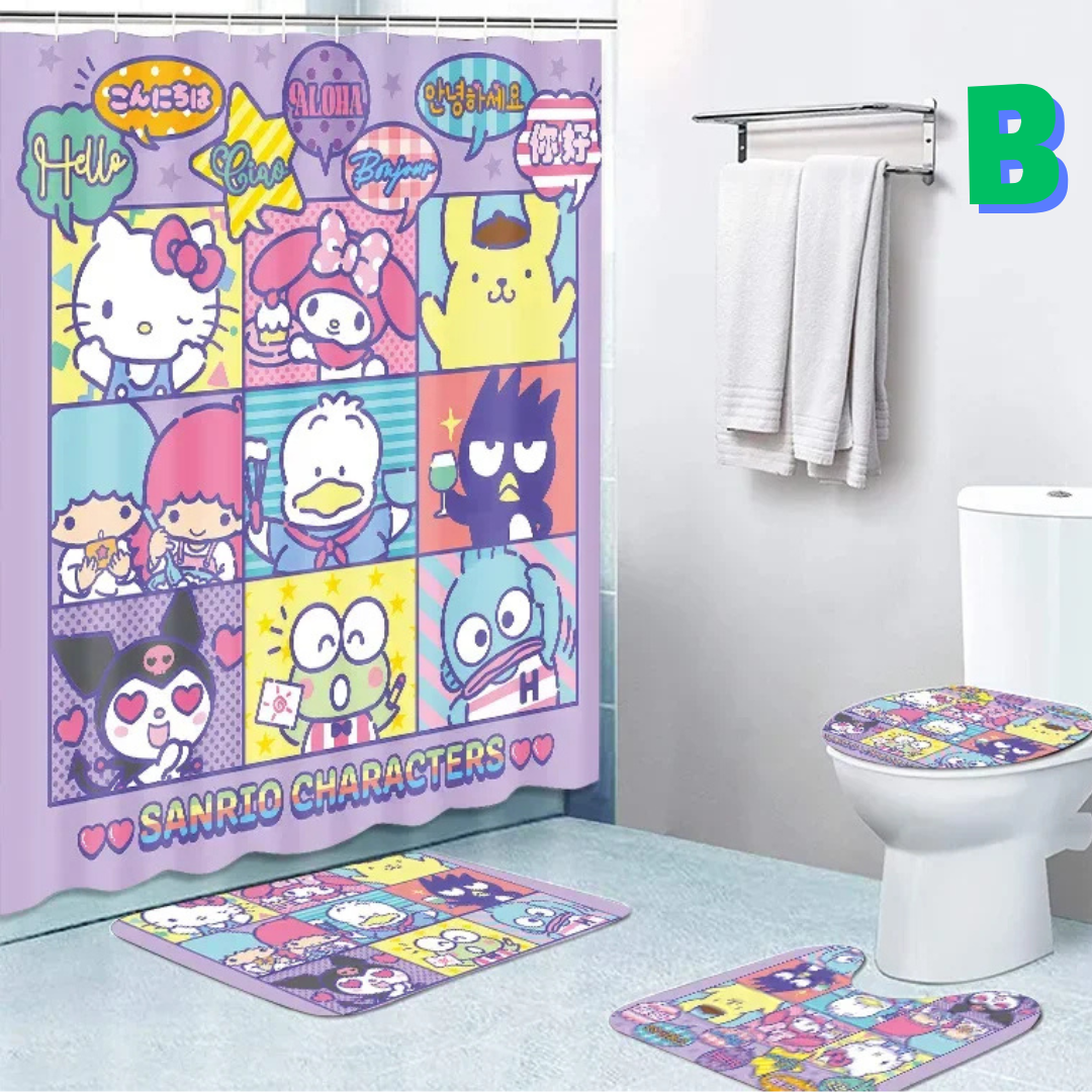 Sanrio Hello Kitty Shower Curtain IN PURPLE
