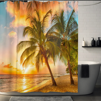 Thumbnail for Scenic Palm Tree Shower Curtain