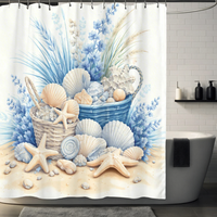 Thumbnail for Seashell & Starfish Escape Shower Curtain