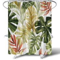 Thumbnail for MULTICOLOR Sienna Monstera Oasis Shower Curtain