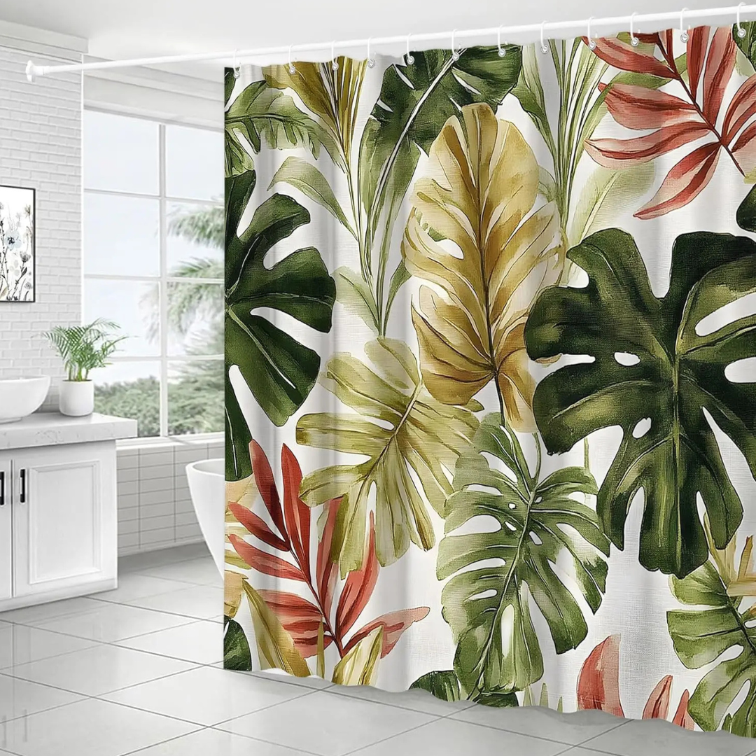 Sienna Monstera Oasis Shower Curtain