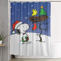 Thumbnail for Snoopy Christmas Shower Curtain