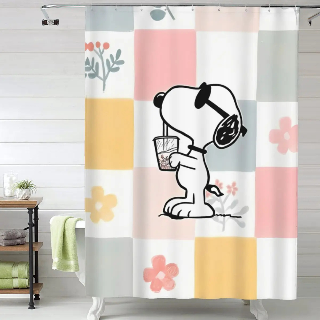 Snoopy Daisy Shower Curtain