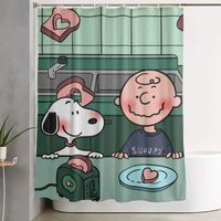Thumbnail for Snoopy Heart Toast Shower Curtain 