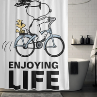 Thumbnail for Snoopy Bicycle Shower Curtain