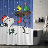 Thumbnail for Snoopy Christmas Shower Curtain