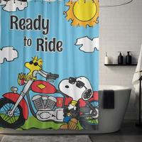 Thumbnail for Snoopy Motorcycle Shower Curtain