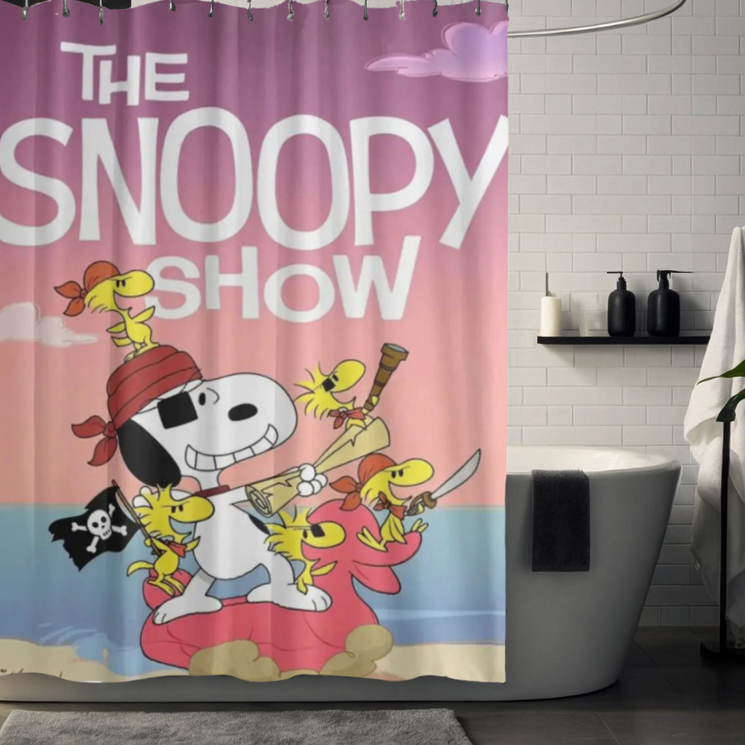 Snoopy Pirate Shower Curtain