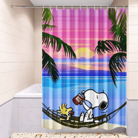 Thumbnail for Snoopy Sunset Shower Curtain