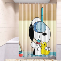 Thumbnail for Snoopy and Rubber Duck Shower Curtain