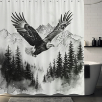 Thumbnail for Sovereign Wings Eagle Landscape Shower Curtain