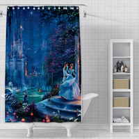 Thumbnail for Starry Night Cinderella Shower Curtain 