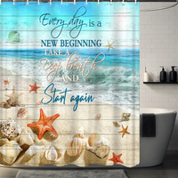 Thumbnail for Summer Starfish Shower Curtain