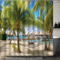 Thumbnail for Sun-Kissed Paradise Palm Tree Shower Curtain