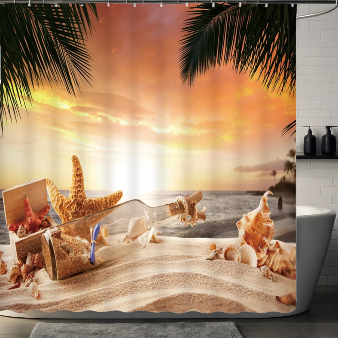 Sunset Starfish Shower Curtain