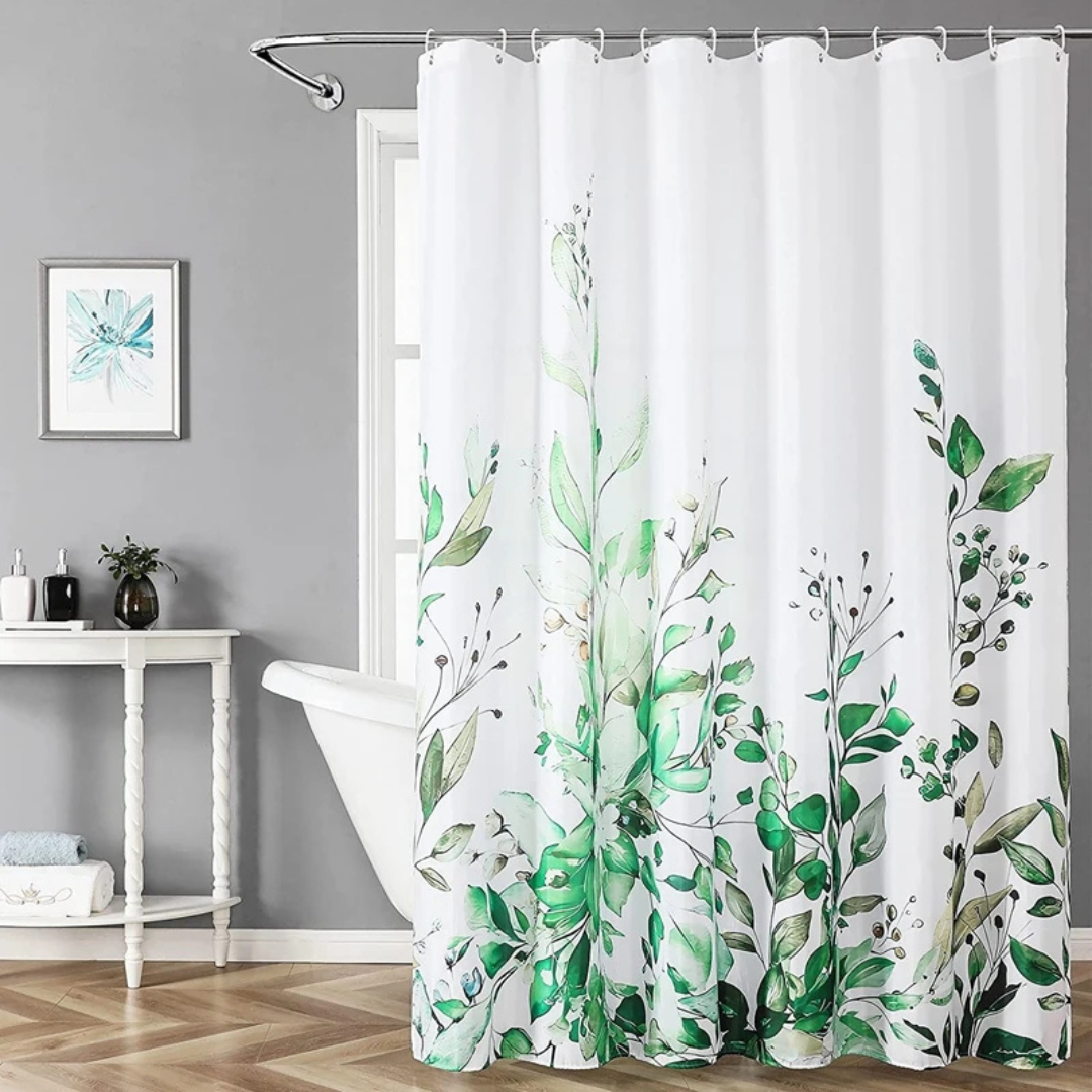 Teal  Eucalyptus Shower Curtain