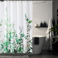 Thumbnail for Teal Eucalyptus Shower Curtain