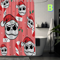 Thumbnail for the nightmare before christmas shower curtain with candy cane