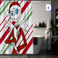 Thumbnail for the nightmare before christmas shower curtain with santa clause